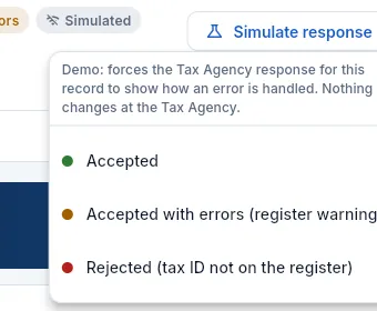 Simulate response: for the demo only.