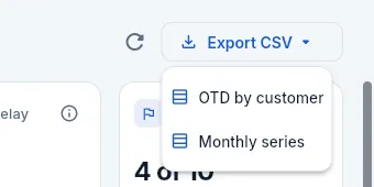 Export CSV, with a report that has several tables.