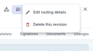 The actions of a draft revision.