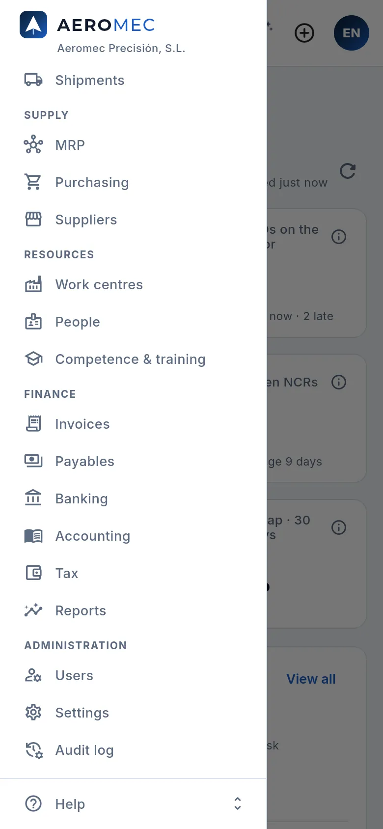 On a phone: at the bottom of the side menu.