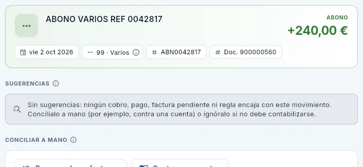 Un abono que no encaja con nada.