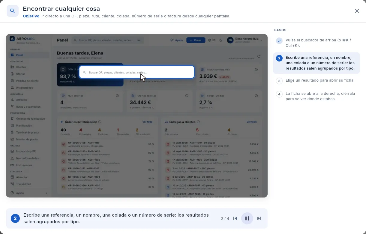 Una guía interactiva en reproducción: «Encontrar cualquier cosa».