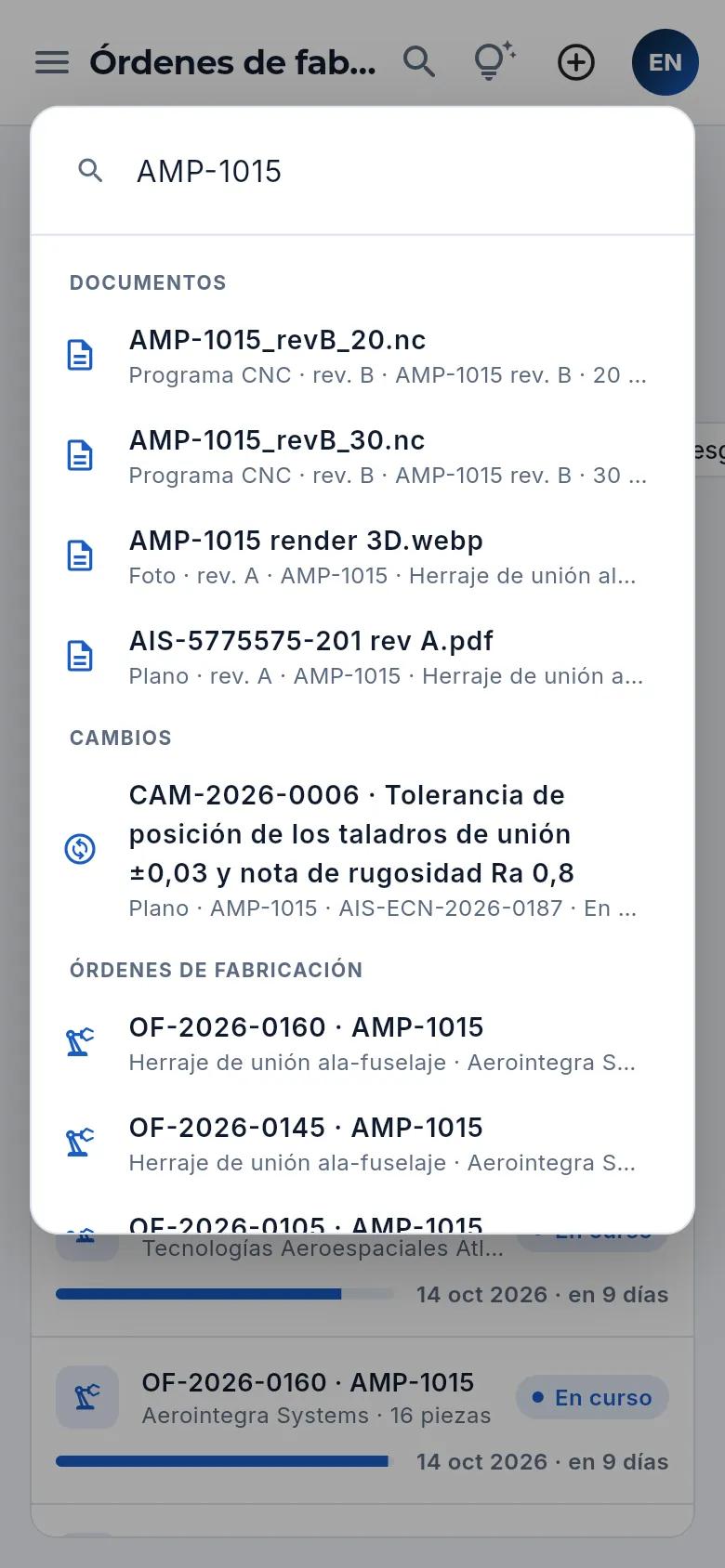 El buscador global en el móvil.