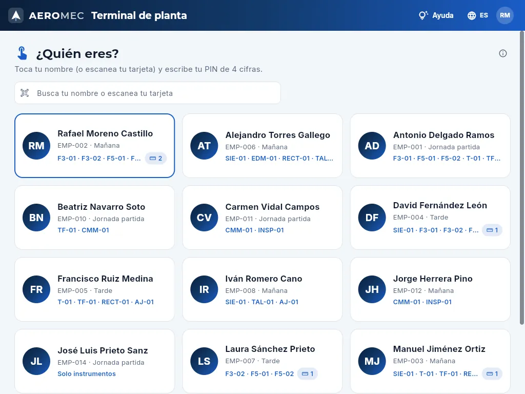 La terminal en una tableta: «¿Quién eres?».