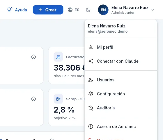 En el ordenador: el menú de tu usuario, arriba a la derecha.